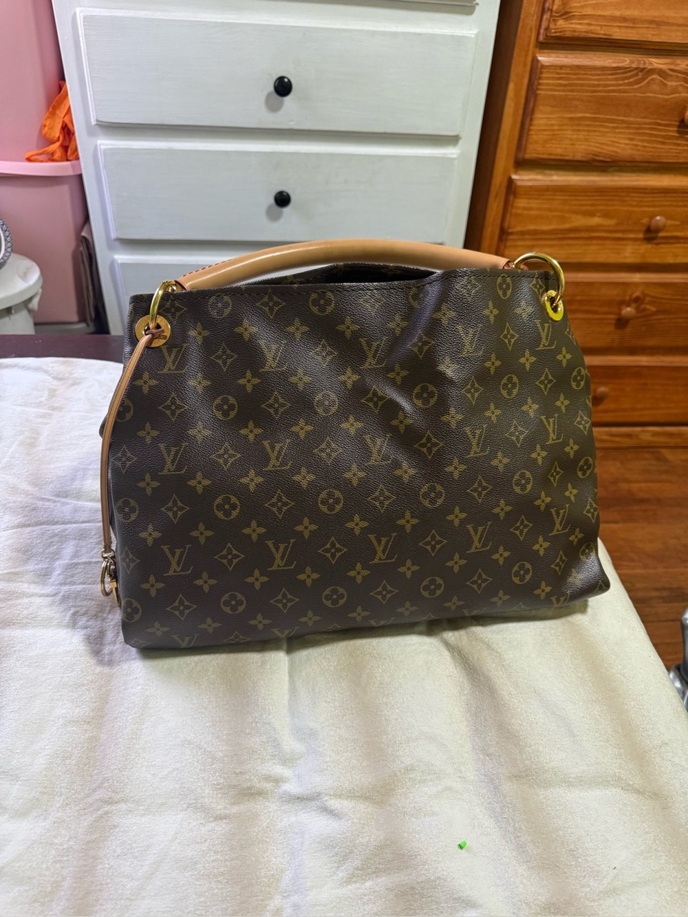 LOUIS VUITTON Artsy MM Monogram Canvas Hobo Shoulder Bag Brown - Picture 8 of 9